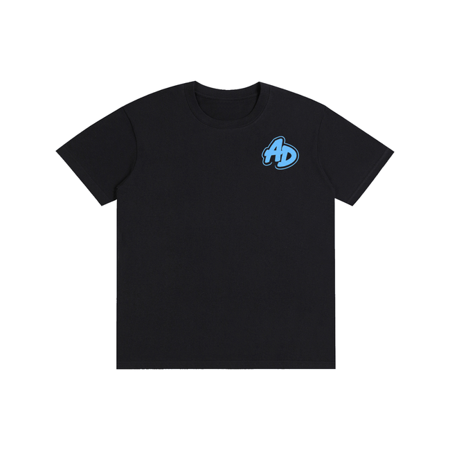 Pure Cotton Apex Decals ((Black-Blue) Tee