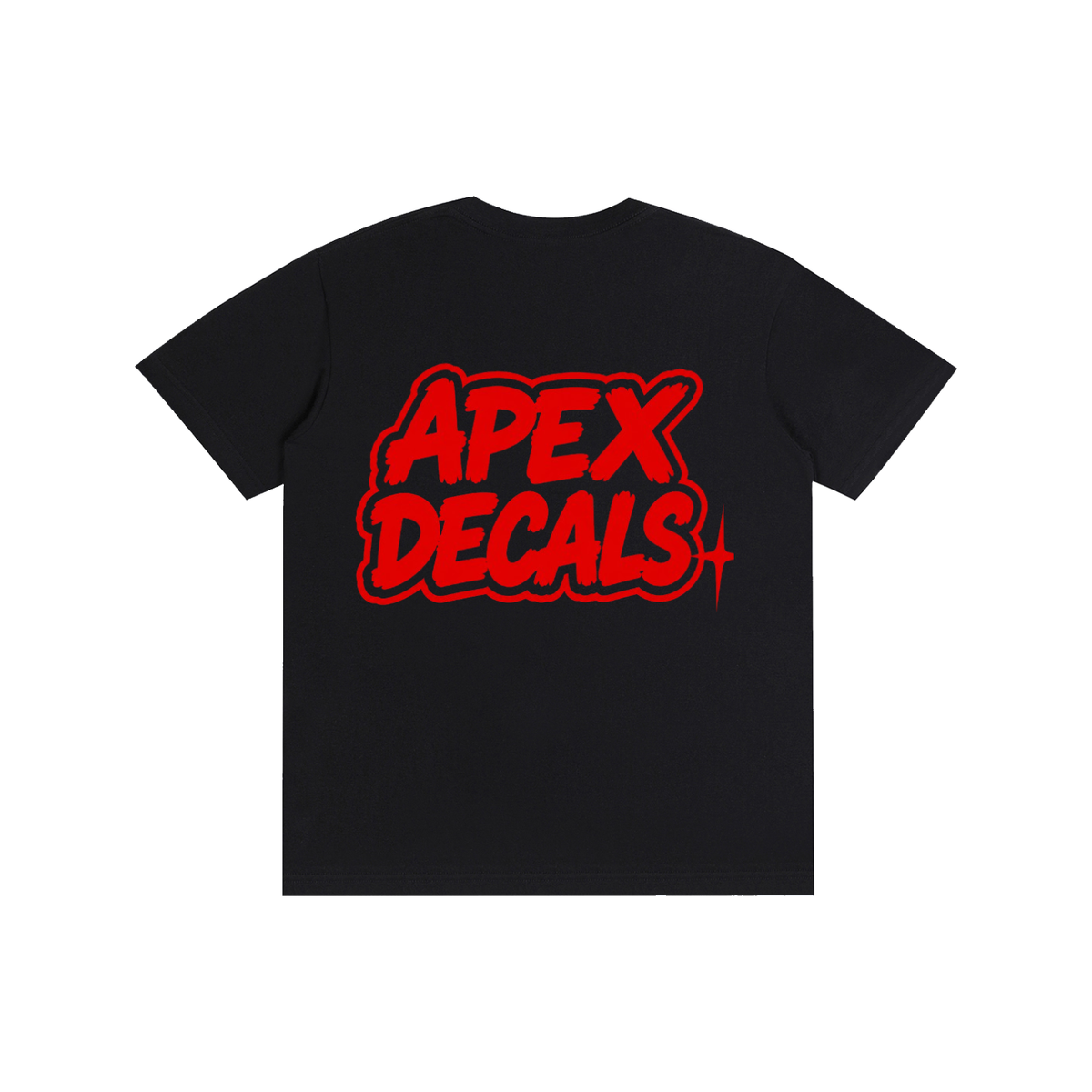 Pure Cotton Apex Decals ((Black-Red) Tee