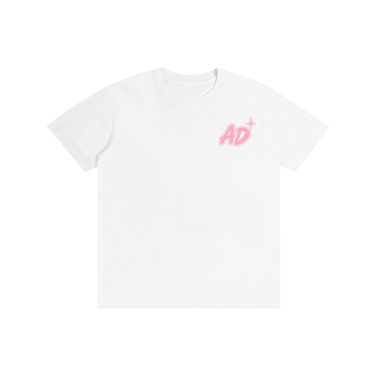 Pure Cotton Apex Decals ((White-Pink) Tee
