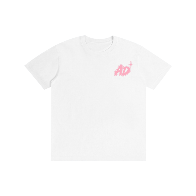 Pure Cotton Apex Decals ((White-Pink) Tee