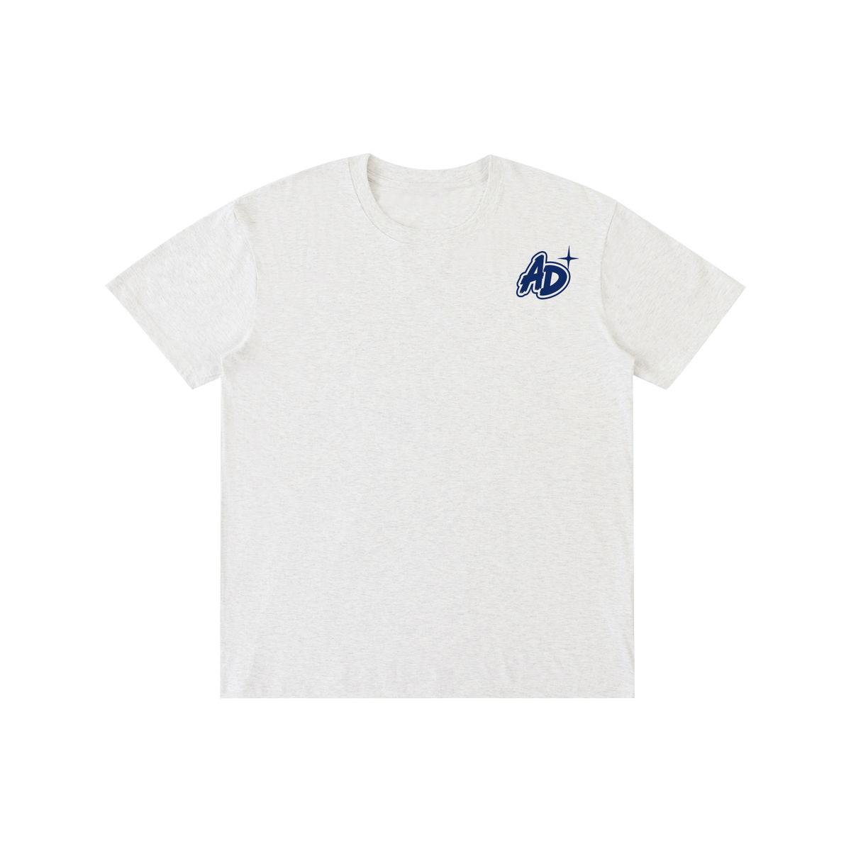 Pure Cotton Apex Decals ((White-Navy Blue) Tee