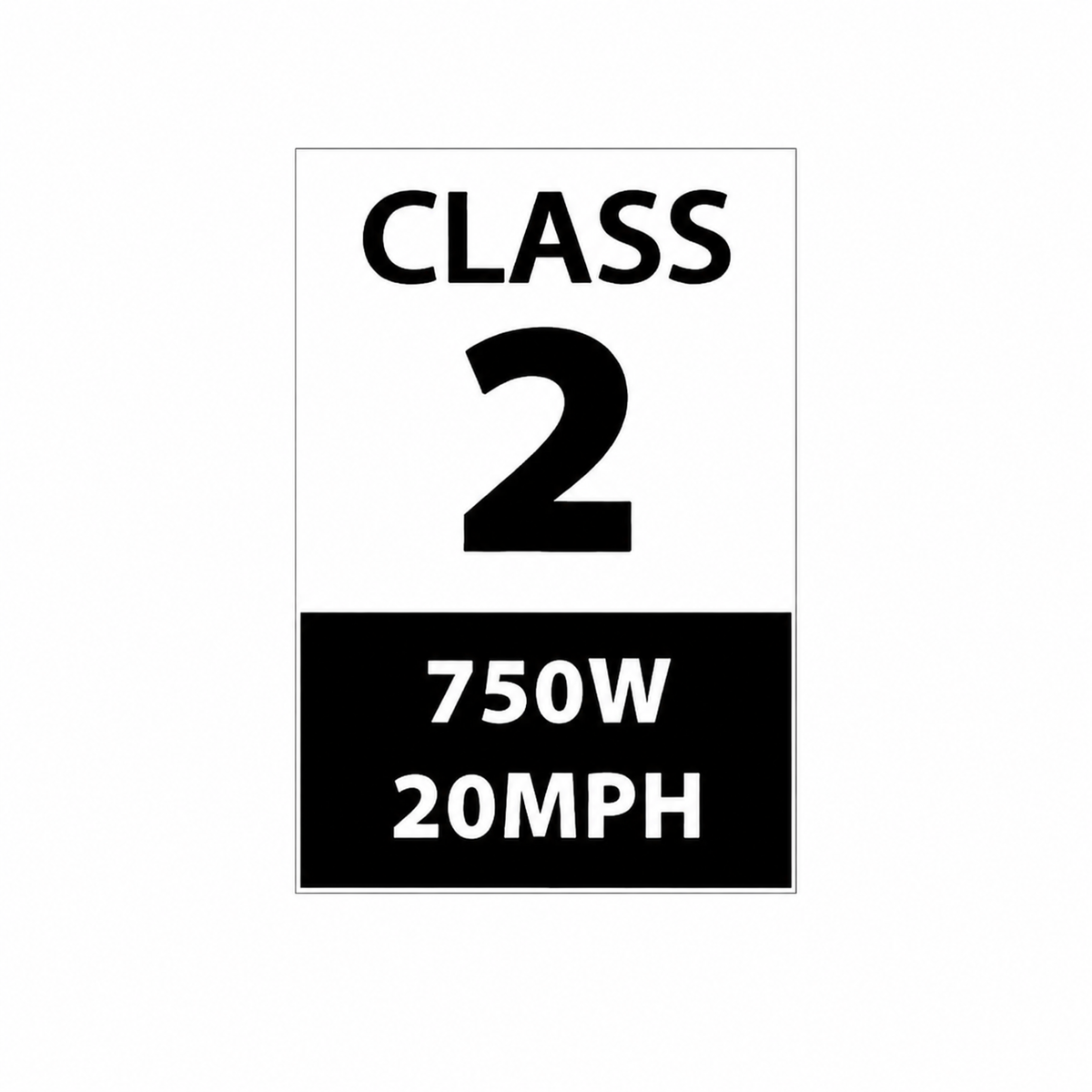 Class 2 Ebike Sticker