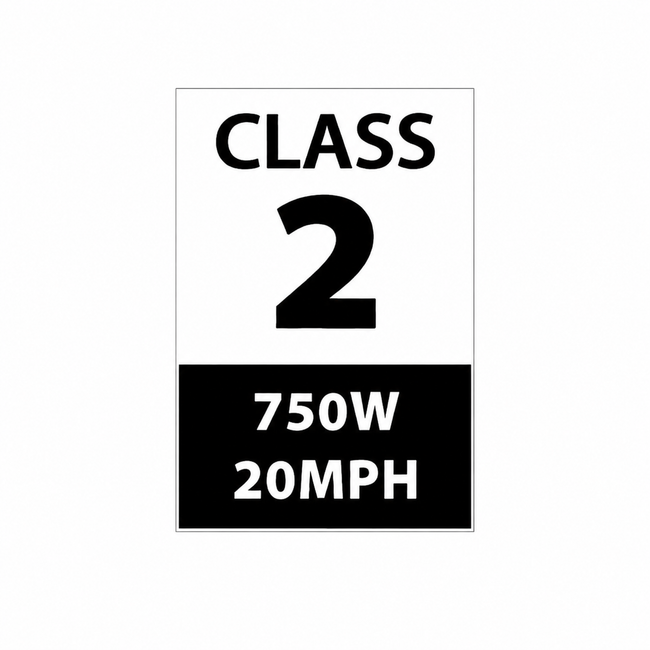 Class 2 Ebike Sticker