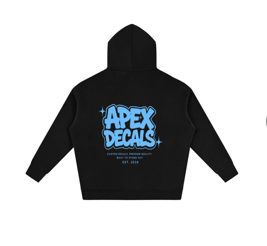 Apex Decals Black Baggy Hoodie