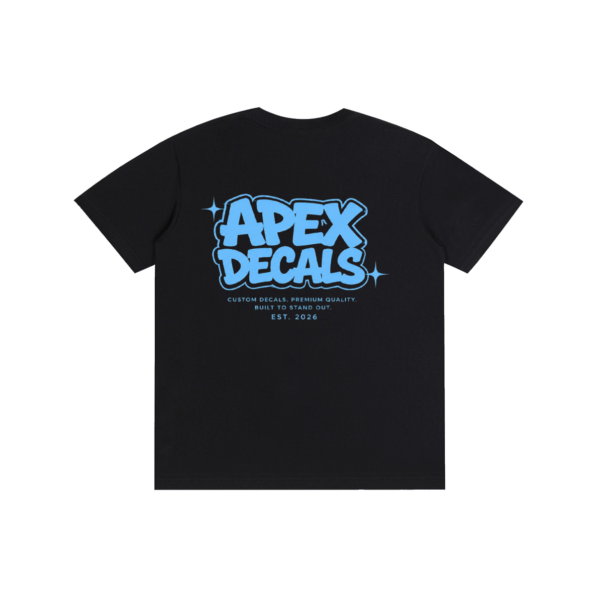 Pure Cotton Apex Decals ((Black-Blue) Tee