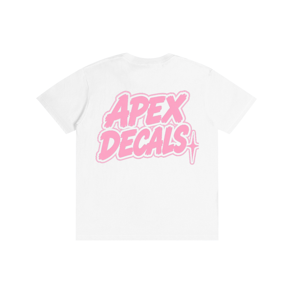 Pure Cotton Apex Decals ((White-Pink) Tee
